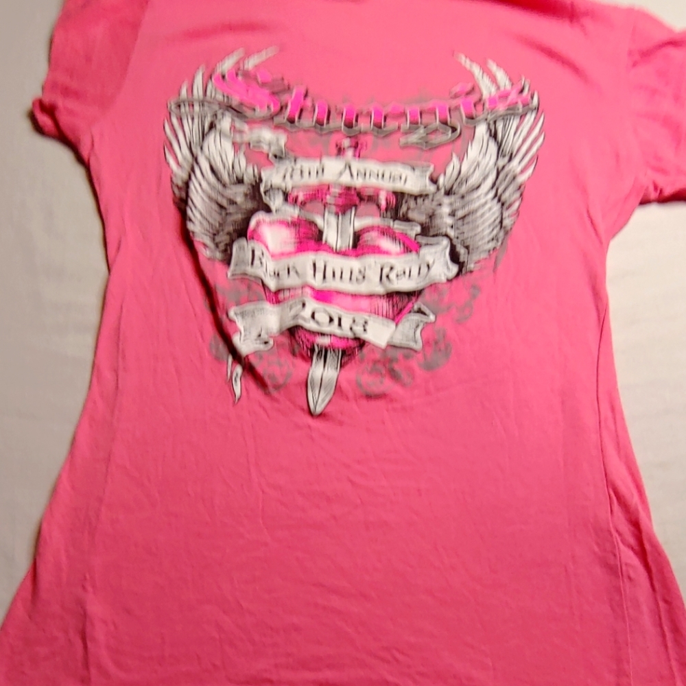 Sturgis 2018 Black Hills Rally Hot Pink  Featuring A heart with Wings